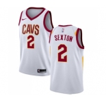 Men's Nike Cleveland Cavaliers #2 Collin Sexton Authentic White NBA Jersey - Association Edition