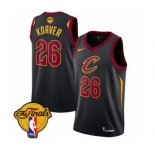 Men's Nike Cleveland Cavaliers #26 Kyle Korver Swingman Black 2018 NBA Finals Bound NBA Jersey Statement Edition