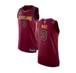 Men's Nike Cleveland Cavaliers #3 George Hill Authentic Maroon NBA Jersey - Icon Edition