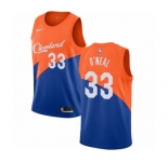 Men's Nike Cleveland Cavaliers #33 Shaquille O'Neal Authentic Blue NBA Jersey - City Edition