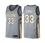Men's Nike Cleveland Cavaliers #33 Shaquille O'Neal Swingman Gray NBA Jersey - City Edition