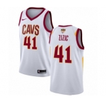 Men's Nike Cleveland Cavaliers #41 Ante Zizic Authentic White 2018 NBA Finals Bound NBA Jersey - Association Edition
