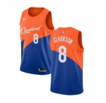 Men's Nike Cleveland Cavaliers #8 Jordan Clarkson Authentic Blue NBA Jersey - City Edition
