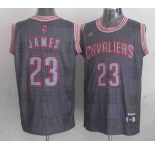 nba cleveland cavaliers #23 james black-grey[2012]