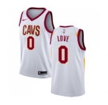 Women's Nike Cleveland Cavaliers #0 Kevin Love Swingman White Home NBA Jersey - Association Edition