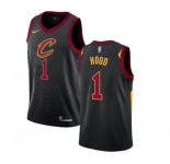 Women's Nike Cleveland Cavaliers #1 Rodney Hood Authentic Black NBA Jersey Statement Edition
