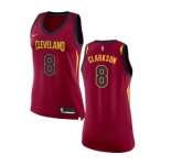 Women's Nike Cleveland Cavaliers #8 Jordan Clarkson Authentic Maroon NBA Jersey - Icon Edition