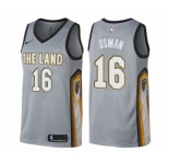 Youth Nike Cleveland Cavaliers #16 Cedi Osman Swingman Gray NBA Jersey - City Edition