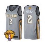 Youth Nike Cleveland Cavaliers #2 Kyrie Irving Swingman Gray 2018 NBA Finals Bound NBA Jersey - City Edition