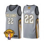 Youth Nike Cleveland Cavaliers #22 Larry Nance Jr. Swingman Gray 2018 NBA Finals Bound NBA Jersey - City Edition
