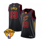 Youth Nike Cleveland Cavaliers #23 LeBron James Authentic Black 2018 NBA Finals Bound NBA Jersey Statement Edition