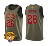 Youth Nike Cleveland Cavaliers #26 Kyle Korver Swingman Green Salute to Service 2018 NBA Finals Bound NBA Jersey