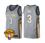 Youth Nike Cleveland Cavaliers #3 George Hill Swingman Gray 2018 NBA Finals Bound NBA Jersey - City Edition