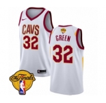 Youth Nike Cleveland Cavaliers #32 Jeff Green Authentic White 2018 NBA Finals Bound NBA Jersey - Association Edition