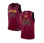 Youth Nike Cleveland Cavaliers #34 Tyrone Hill Swingman Maroon Road NBA Jersey - Icon Edition