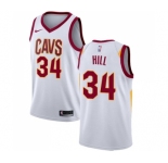 Youth Nike Cleveland Cavaliers #34 Tyrone Hill Swingman White Home NBA Jersey - Association Edition