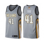 Youth Nike Cleveland Cavaliers #41 Ante Zizic Swingman Gray 2018 NBA Finals Bound NBA Jersey - City Edition