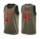 Youth Nike Cleveland Cavaliers #41 Ante Zizic Swingman Green Salute to Service NBA Jersey