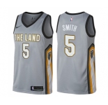 Youth Nike Cleveland Cavaliers #5 J.R. Smith Swingman Gray NBA Jersey - City Edition