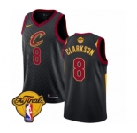 Youth Nike Cleveland Cavaliers #8 Jordan Clarkson Authentic Black 2018 NBA Finals Bound NBA Jersey Statement Edition