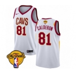 Youth Nike Cleveland Cavaliers #81 Jose Calderon Authentic White 2018 NBA Finals Bound NBA Jersey - Association Edition