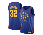Men's Denver Nuggets #32 Aaron Gordon Blue Statement Edition Stitched Basketball Jersey