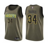 Men's Denver Nuggets #34 Devin Harris Swingman Green Salute to Service Basketball Jersey