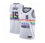 Men's Nike Denver Nuggets #15 Nikola Jokic Swingman White NBA Jersey - City Edition