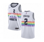 Men's Nike Denver Nuggets #2 Alex English Authentic White NBA Jersey - City Edition