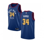 Men's Nike Denver Nuggets #34 Devin Harris Authentic Light Blue Alternate NBA Jersey Statement Edition