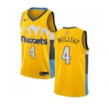 Men's Nike Denver Nuggets #4 Paul Millsap Swingman Gold Alternate NBA Jersey Statement Edition