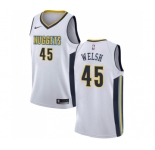 Men's Nike Denver Nuggets #45 Thomas Welsh Authentic White NBA Jersey - Association Edition