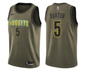 Men's Nike Denver Nuggets #5 Will Barton Swingman Green Salute to Service NBA Jersey