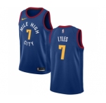 Men's Nike Denver Nuggets #7 Trey Lyles Swingman Light Blue Alternate NBA Jersey Statement Edition