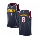 Men's Nike Denver Nuggets #8 Jarred Vanderbilt Authentic Navy Blue Road NBA Jersey - Icon Edition