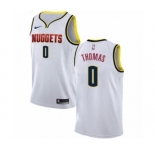 Women's Nike Denver Nuggets #0 Isaiah Thomas Authentic White NBA Jersey - Association Edition