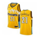 Women's Nike Denver Nuggets #21 Wilson Chandler Swingman Gold Alternate NBA Jersey Statement Edition