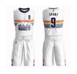 Youth Denver Nuggets #9 Jerami Grant Swingman White Basketball Suit Jersey - City Edition