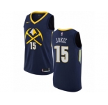 Youth Nike Denver Nuggets #15 Nikola Jokic Swingman Navy Blue NBA Jersey - City Edition