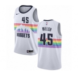 Youth Nike Denver Nuggets #45 Thomas Welsh Swingman White NBA Jersey - City Edition