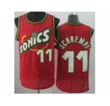 nba seattle supersonics #11 schrempf red[revolution 30 throwback]