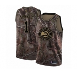 Men's Atlanta Hawks #1 Evan Turner Swingman Camo Realtree Collection Basketball Jersey