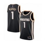 Men's Atlanta Hawks #1 Tracy Mcgrady Authentic Black Basketball Jersey - 2019-20 City Edition