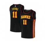 Men's Atlanta Hawks #11 Trae Young Black Stitched Basketball Jersey