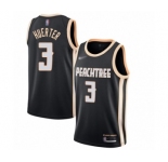 Men's Atlanta Hawks #3 Kevin Huerter Authentic Black Basketball Jersey - 2019-20 City Edition