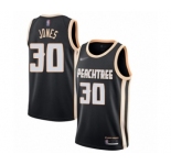 Men's Atlanta Hawks #30 Damian Jones Authentic Black Basketball Jersey - 2019-20 City Edition