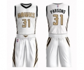 Men's Atlanta Hawks #31 Chandler Parsons Authentic White Basketball Suit Jersey - City Edition