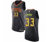 Men's Atlanta Hawks #33 Allen Crabbe Authentic Black Basketball Jersey - Icon Edition
