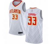 Men's Atlanta Hawks #33 Allen Crabbe Swingman White Basketball Jersey - Association Edition
