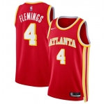 Men's Atlanta Hawks #4 Kingston Flemings Red 2026 Draft Icon Edition Stitched Jersey